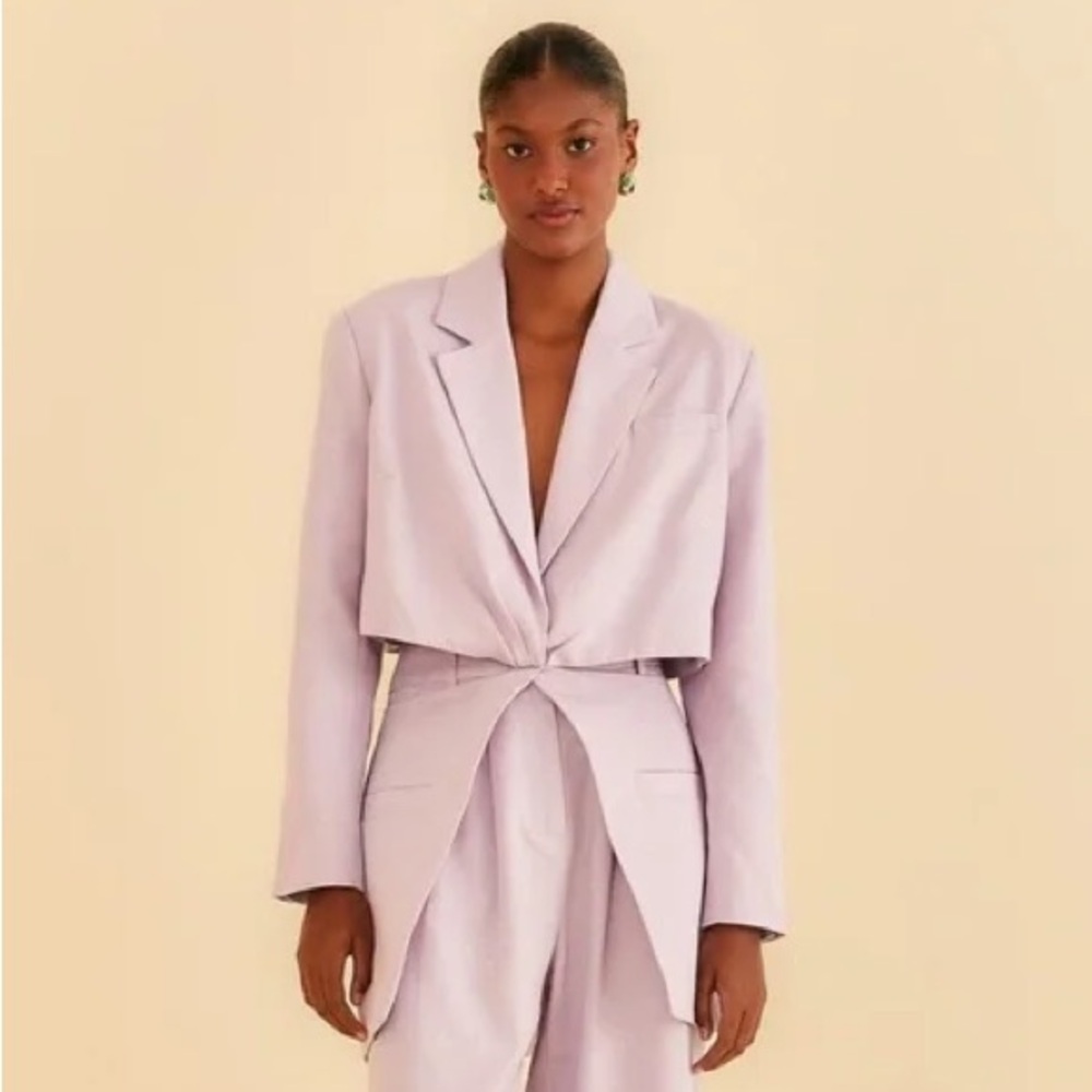 Farm Rio Lilac Cut Out Blazer - Picture 14 of 14